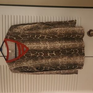 Honeyme - Lightweight Long Sleeve Animal Print Top - Size S